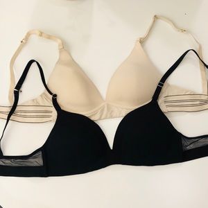 2 LIVELY Deep V No-Wire bras / 34B
